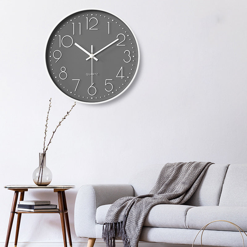 Nexa Modern Wall Clock | 12 Inch, Silent Sweep Movement, Clear Arabic Numerals