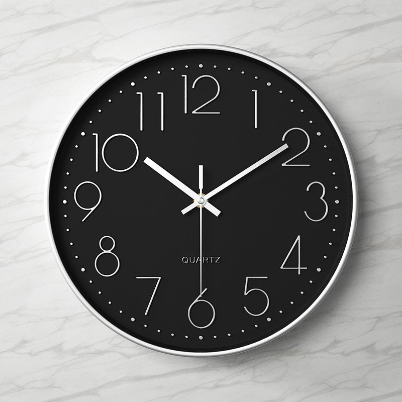 Nexa Modern Wall Clock | 12 Inch, Silent Sweep Movement, Clear Arabic Numerals