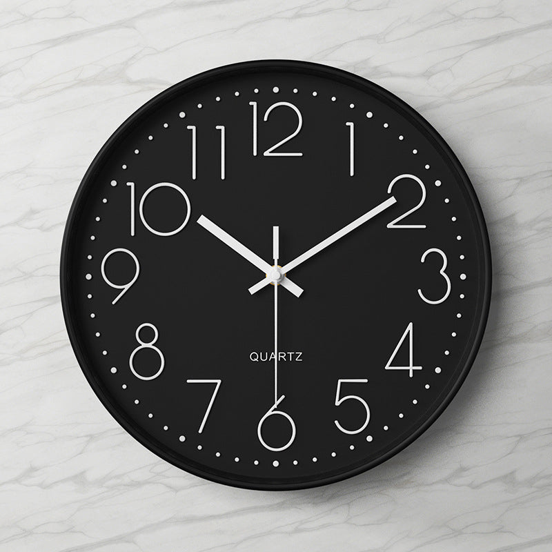 Nexa Modern Wall Clock | 12 Inch, Silent Sweep Movement, Clear Arabic Numerals