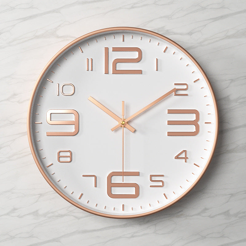 Nexa Modern Wall Clock | 12 Inch, Silent Sweep Movement, Clear Arabic Numerals