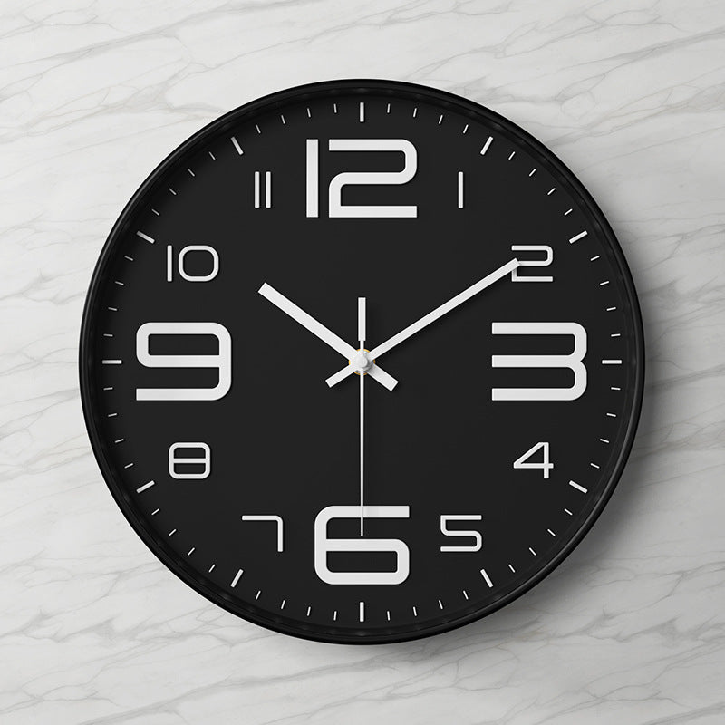 Nexa Modern Wall Clock | 12 Inch, Silent Sweep Movement, Clear Arabic Numerals