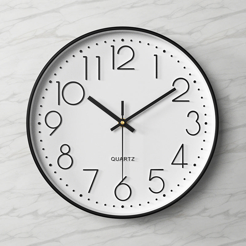 Nexa Modern Wall Clock | 12 Inch, Silent Sweep Movement, Clear Arabic Numerals