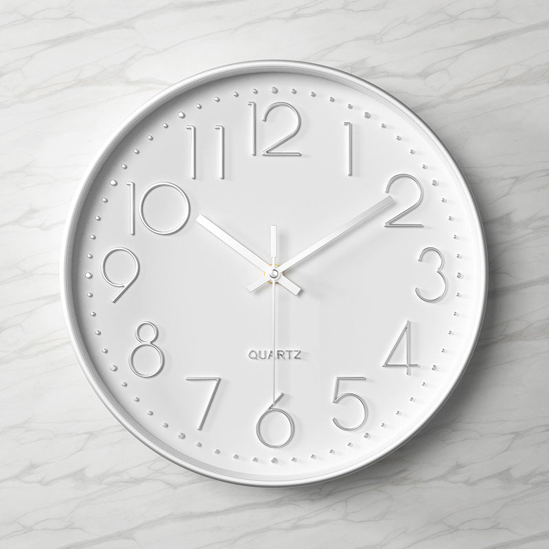 Nexa Modern Wall Clock | 12 Inch, Silent Sweep Movement, Clear Arabic Numerals