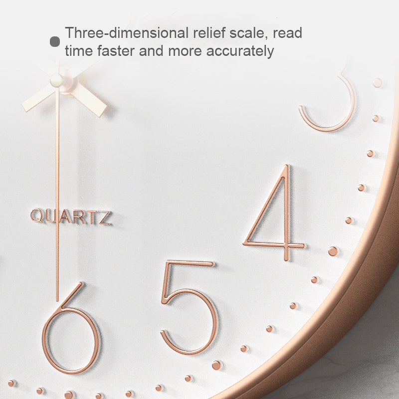 Nexa Modern Wall Clock | 12 Inch, Silent Sweep Movement, Clear Arabic Numerals