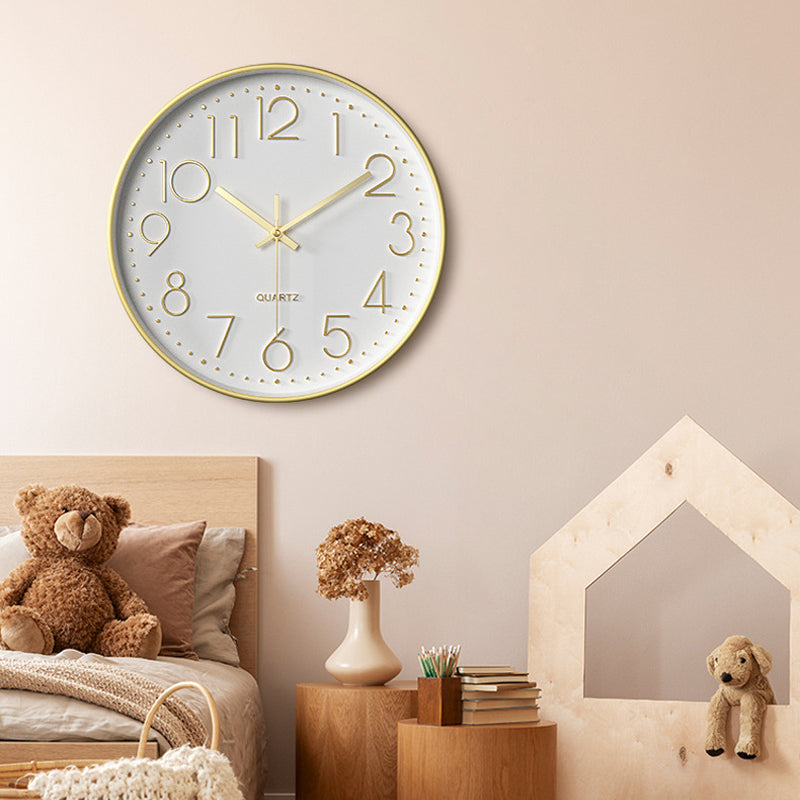 Nexa Modern Wall Clock | 12 Inch, Silent Sweep Movement, Clear Arabic Numerals