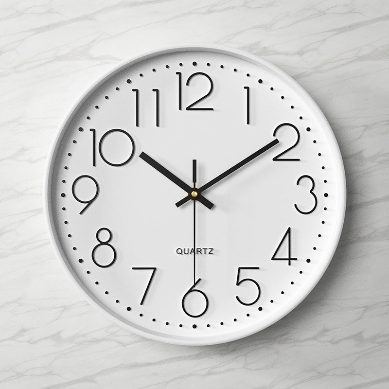 Nexa Modern Wall Clock | 12 Inch, Silent Sweep Movement, Clear Arabic Numerals