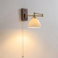 Nexa Wall Lamp | Ceramic Dome Shade, Adjustable Brass Arm, E27 Compatible