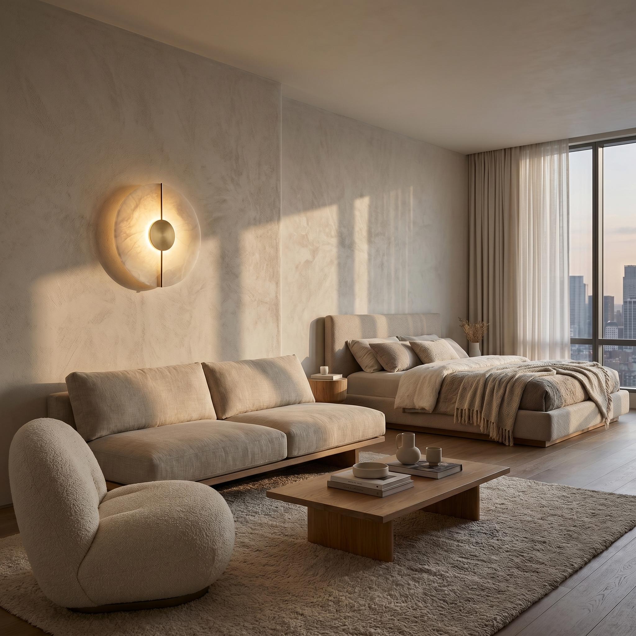 Nexa Wall Sconce | Marble-Inspired, Warm LED Lighting