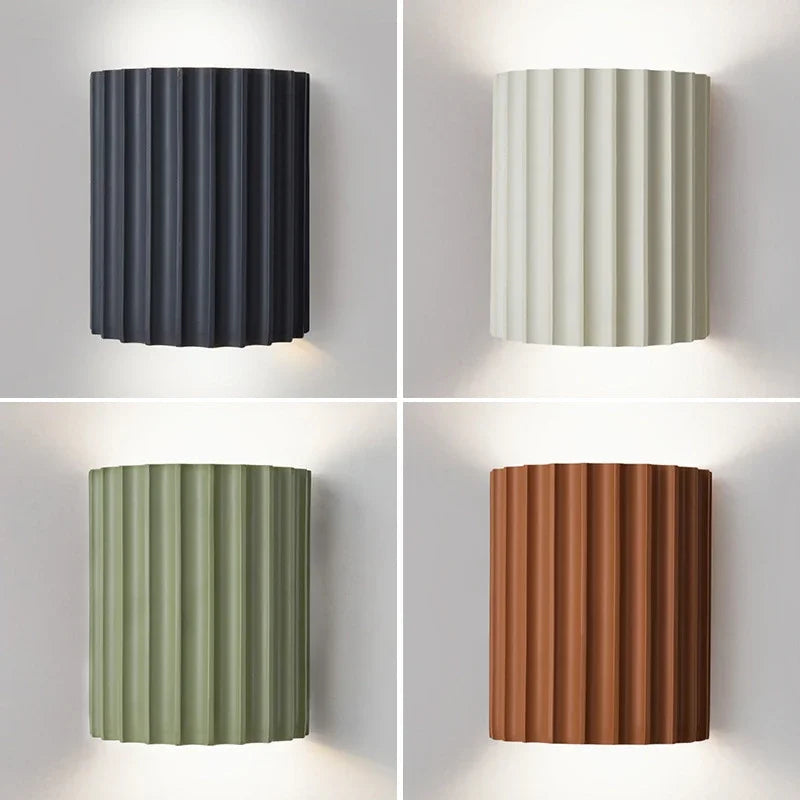 Nexa Wall Sconce | Modern Ribbed Resin Design, Ambient Lighting