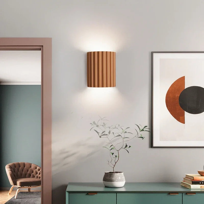 Nexa Wall Sconce | Modern Ribbed Resin Design, Ambient Lighting