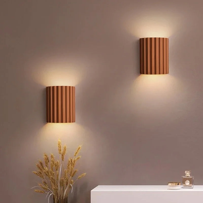 Nexa Wall Sconce | Modern Ribbed Resin Design, Ambient Lighting