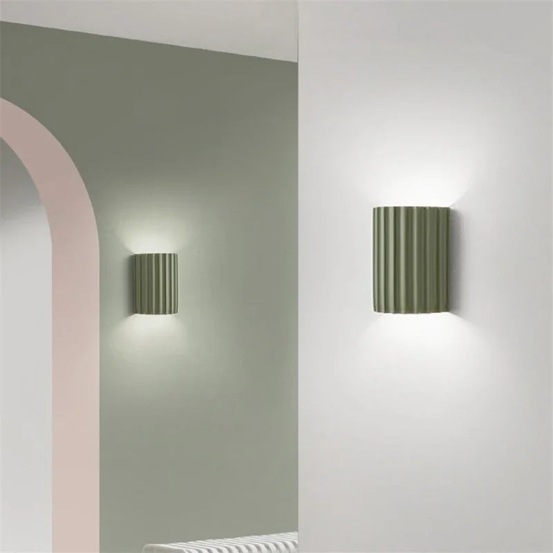 Nexa Wall Sconce | Modern Ribbed Resin Design, Ambient Lighting