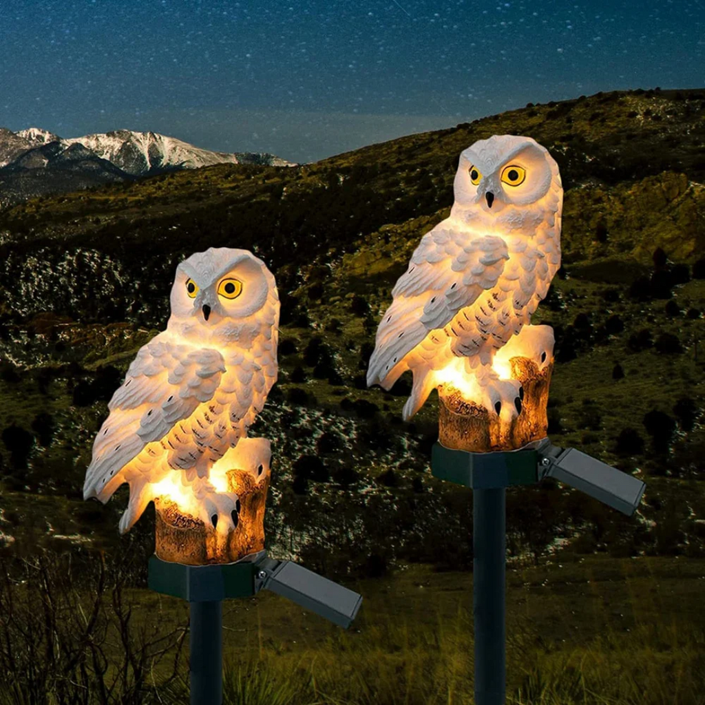 Oden Solar Garden Light | Owl Design, Warm LED Glow