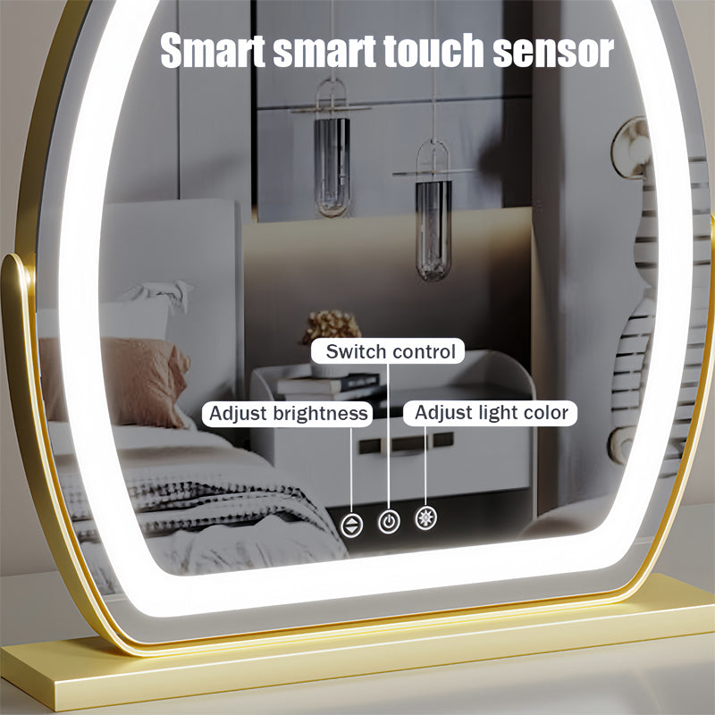 Olina Vanity Mirror | LED Strip, Adjustable Brightness, 360° Rotation