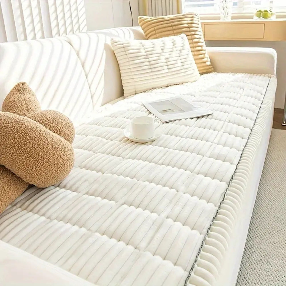 Plynn Sofa Cover | Plush Flannel, Anti-Slip for Pets