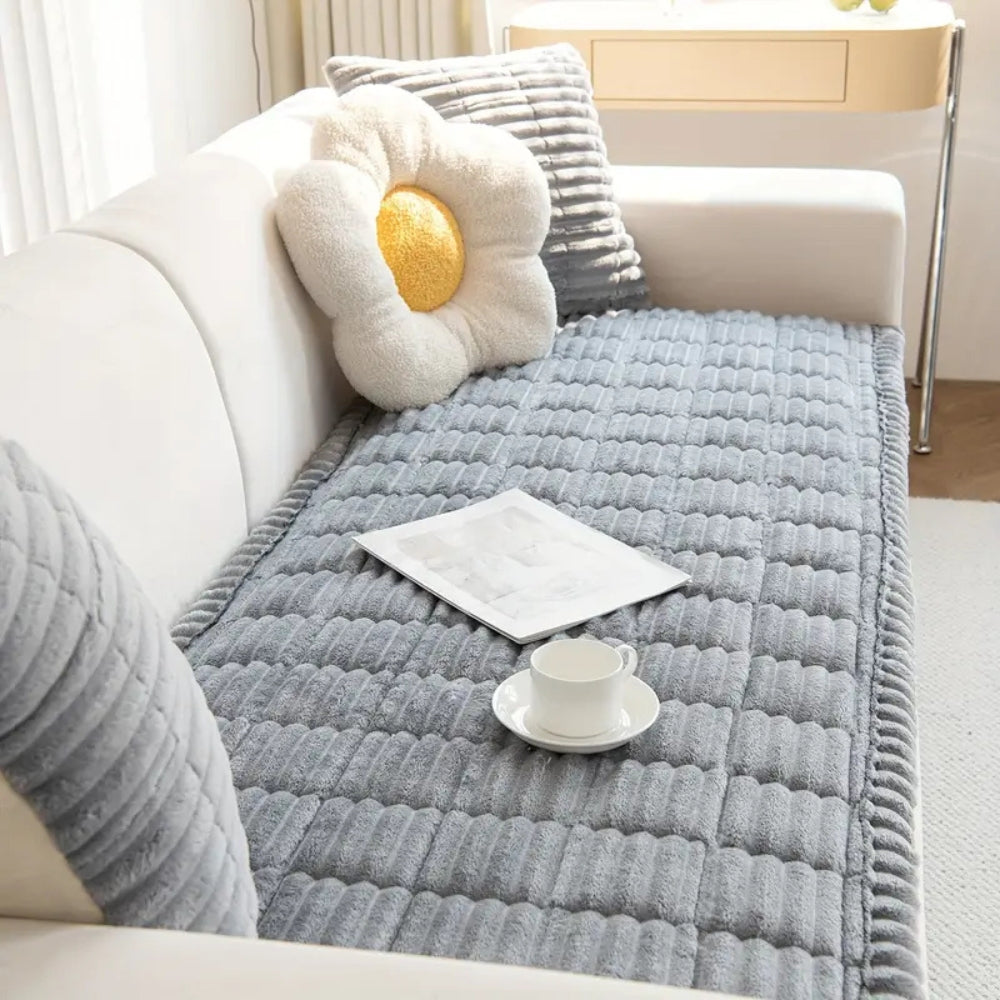 Plynn Sofa Cover | Plush Flannel, Anti-Slip for Pets