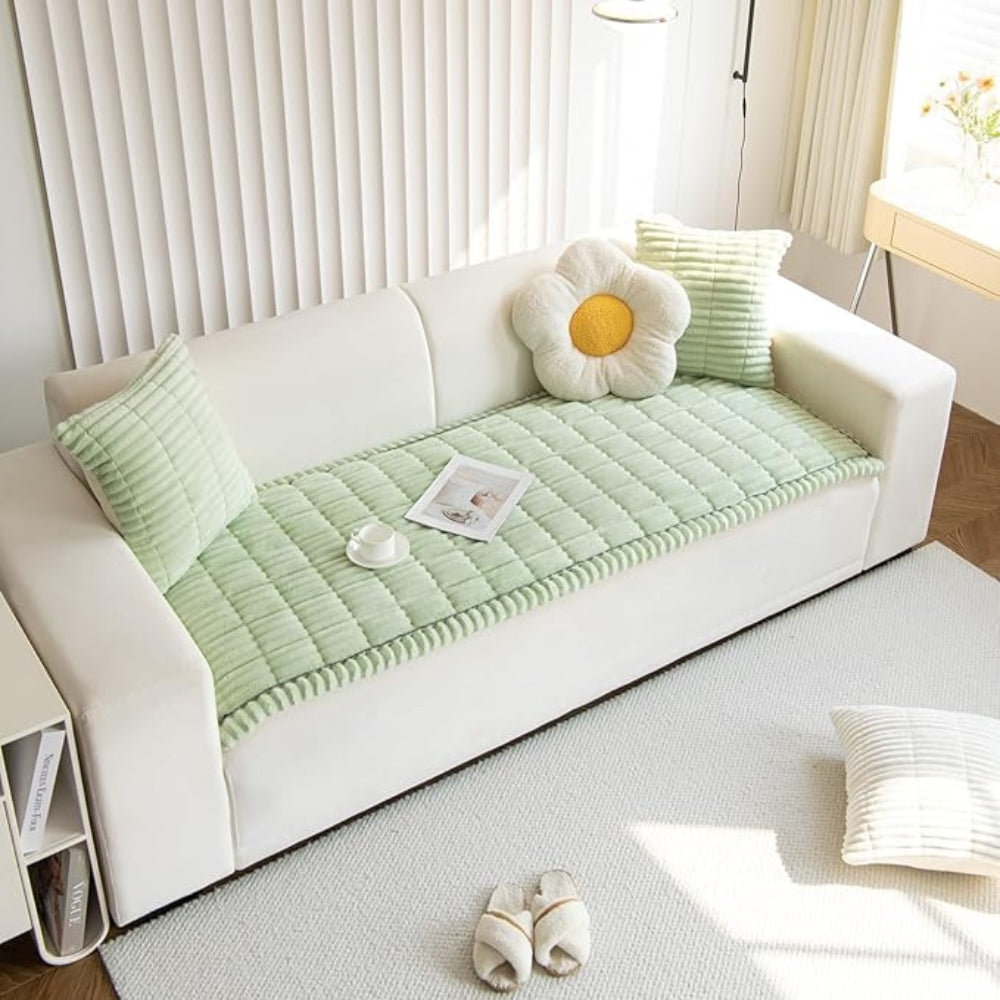 Plynn Sofa Cover | Plush Flannel, Anti-Slip for Pets