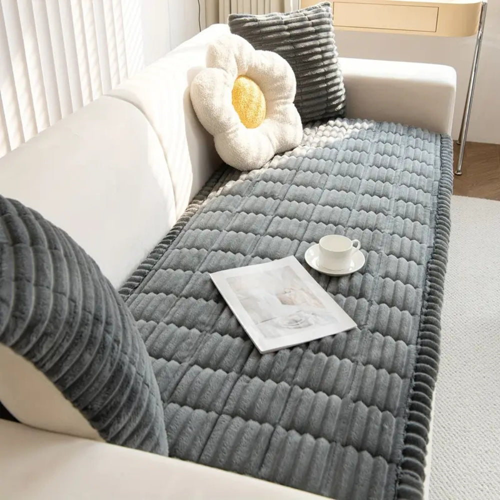 Plynn Sofa Cover | Plush Microfiber, Anti-Slip, Pet-Friendly