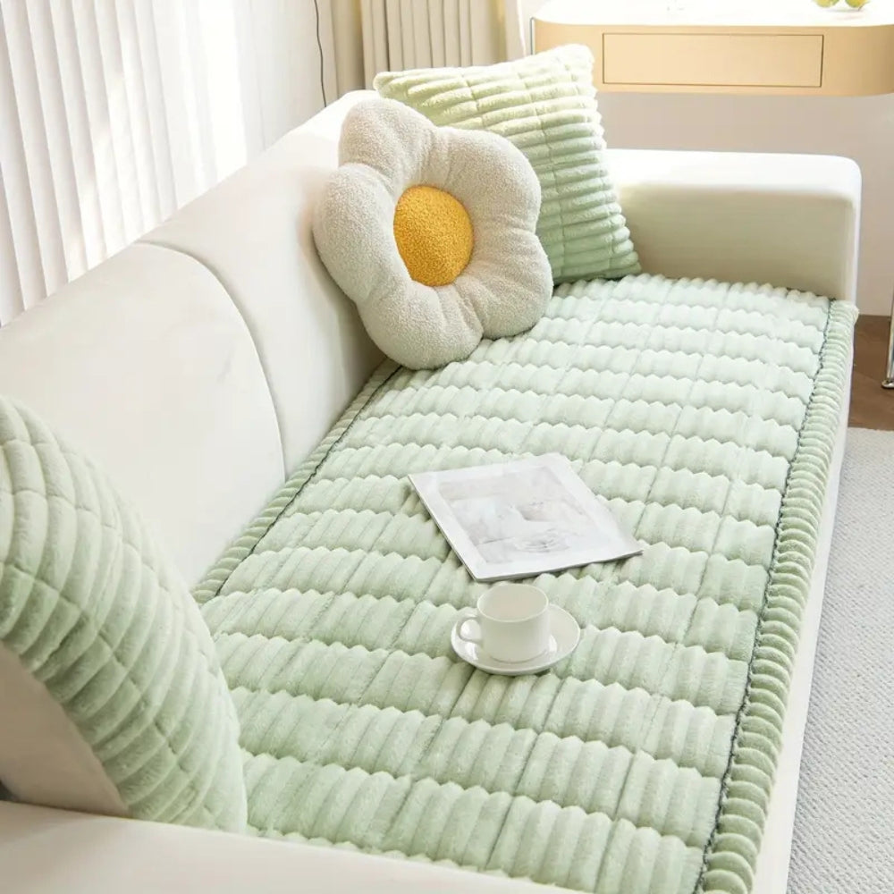 Plynn Sofa Cover | Plush Microfiber, Anti-Slip, Pet-Friendly