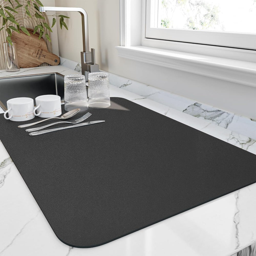 Quinn Quick Dry Dish Mat | Highly Absorbent Diatomite