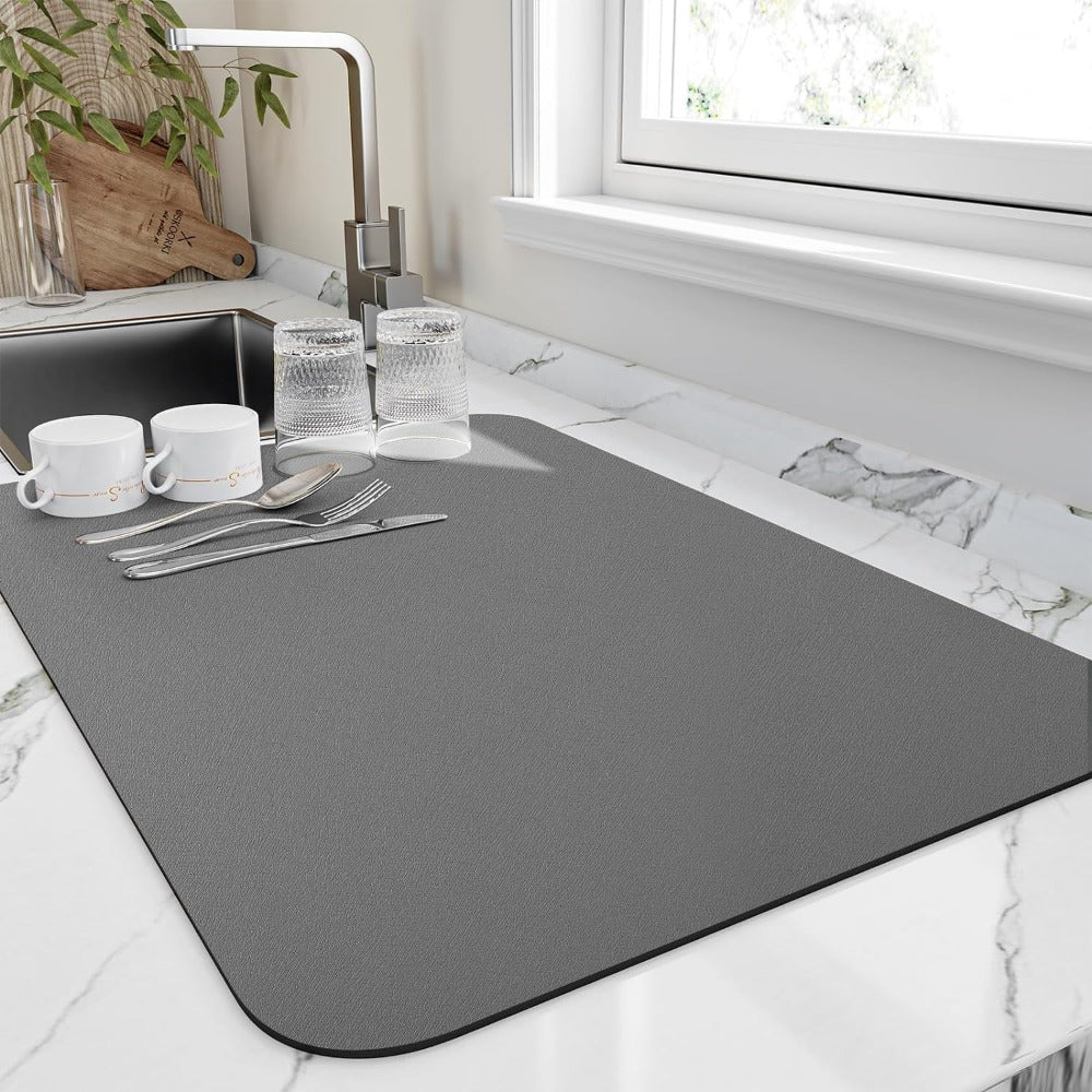 Quinn Quick Dry Dish Mat | Highly Absorbent Diatomite