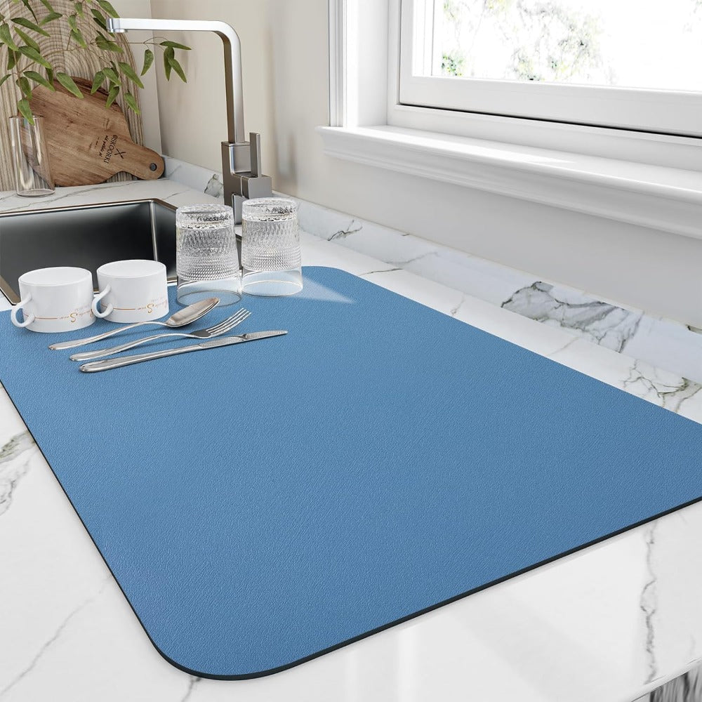 Quinn Quick Dry Dish Mat | Highly Absorbent Diatomite