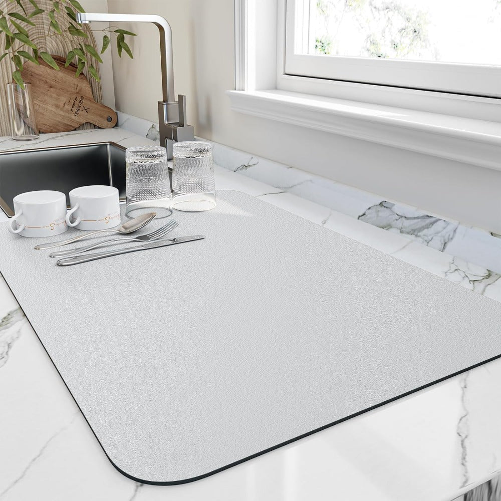 Quinn Quick Dry Dish Mat | Highly Absorbent Diatomite