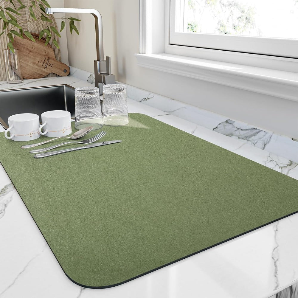 Quinn Quick Dry Dish Mat | Highly Absorbent Diatomite