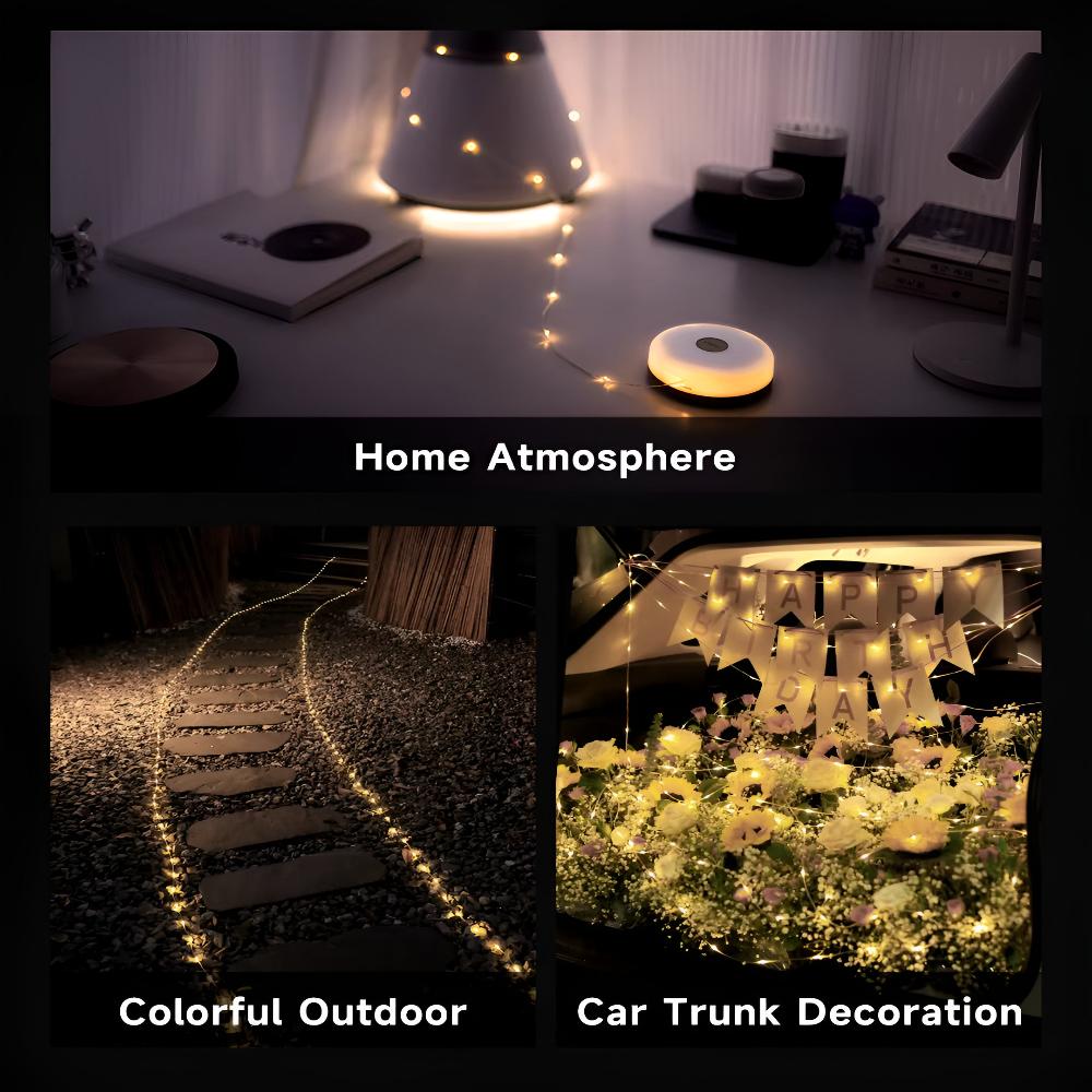 Rylan Outdoor String Lights | USB Rechargeable, Waterproof, Multi-Mode