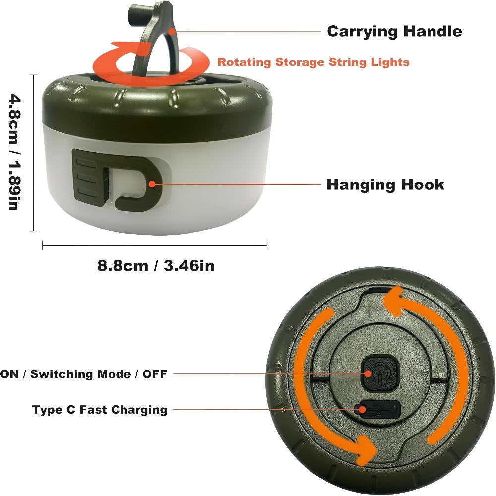 Rylan Outdoor String Lights | USB Rechargeable, Waterproof, Multi-Mode