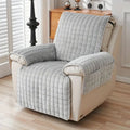 Sable Grid Recliner Sofa Cover | Microfiber, Quilted, Non-Slip Fit