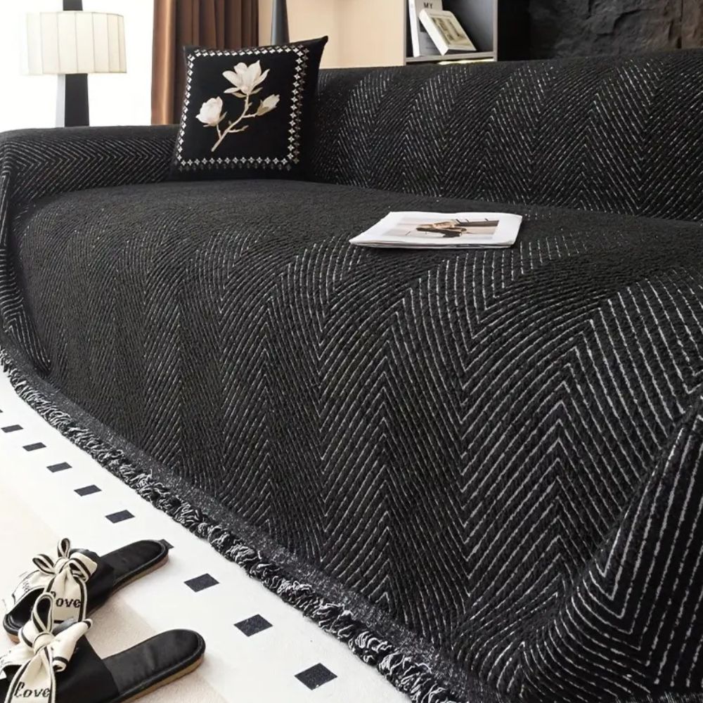 Sable Herring Sofa Cover | Microfiber, Water-Resistant, Non-Slip, Pet-Friendly