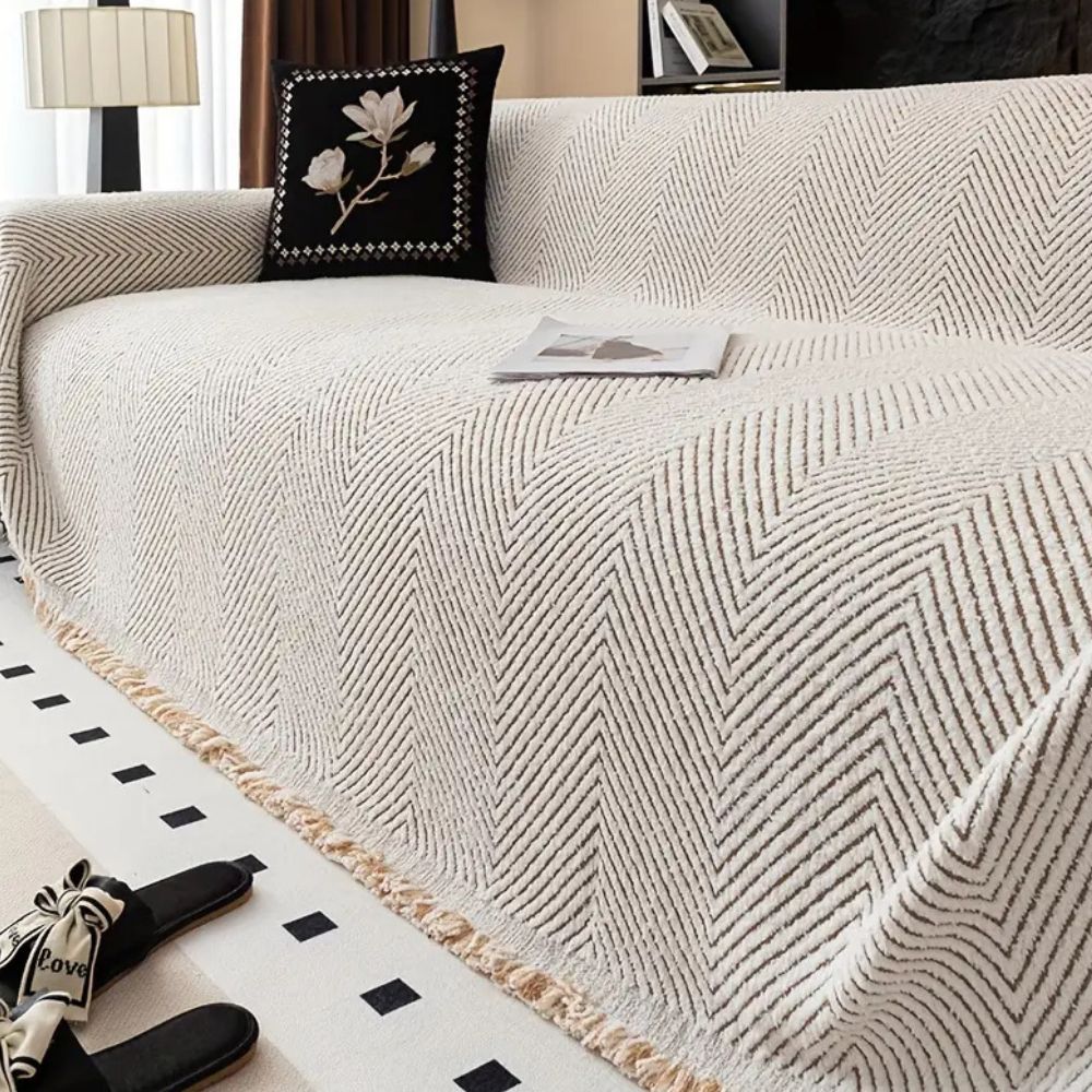 Sable Herring Sofa Cover | Microfiber, Water-Resistant, Non-Slip, Pet-Friendly
