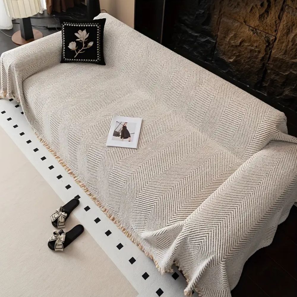 Sable Herring Sofa Cover | Microfiber, Water-Resistant, Non-Slip, Pet-Friendly