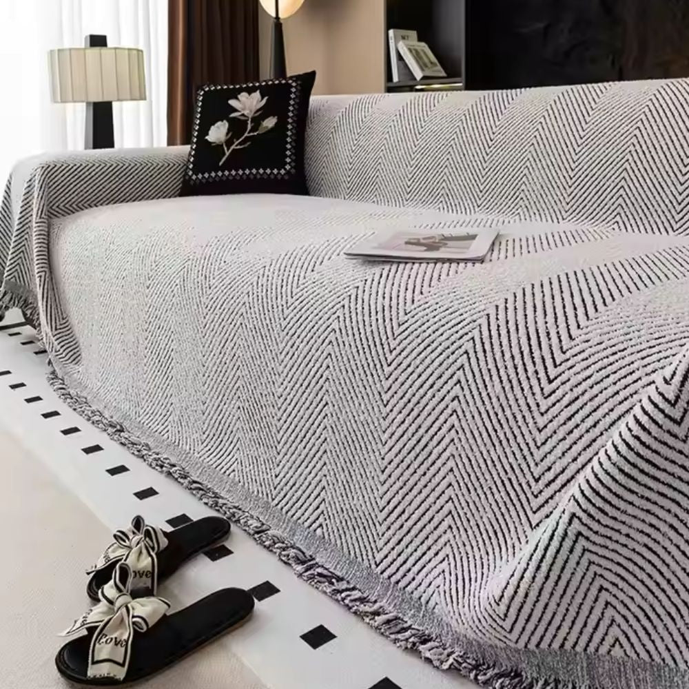 Sable Herring Sofa Cover | Microfiber, Water-Resistant, Non-Slip, Pet-Friendly