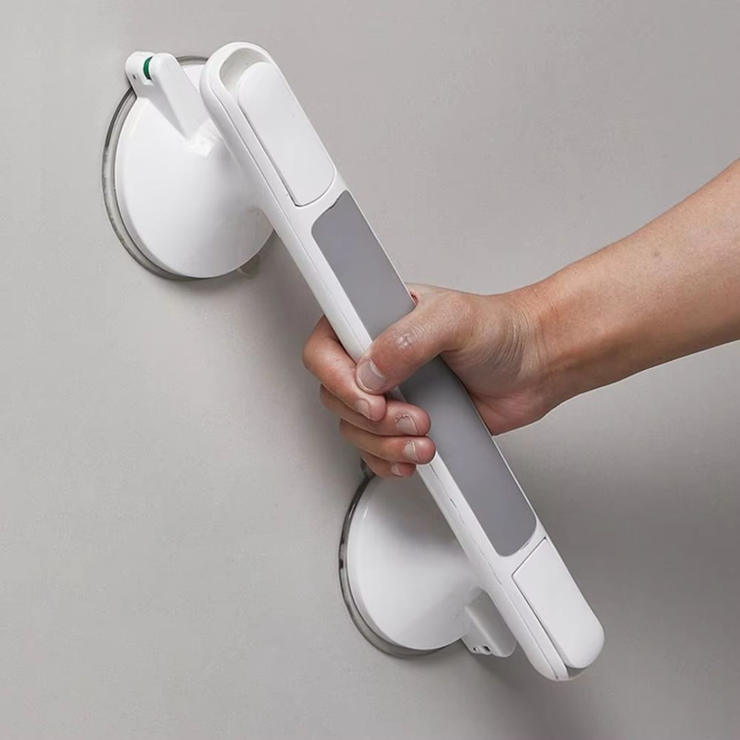 Sable Shower Grab Rail | Tool-Free Suction Mount, Ergonomic Grip