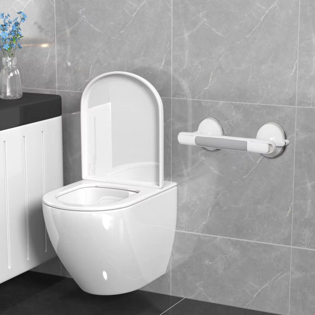 Sable Shower Grab Rail | Tool-Free Suction Mount, Ergonomic Grip