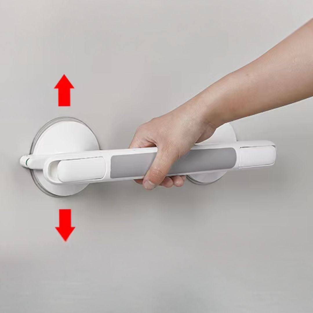 Sable Shower Grab Rail | Tool-Free Suction Mount, Ergonomic Grip