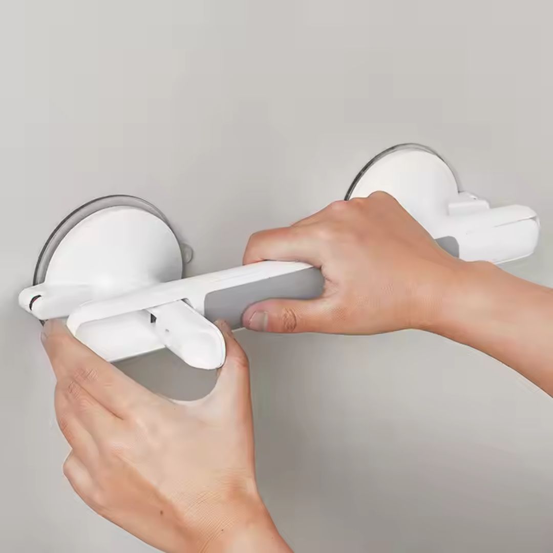 Sable Shower Grab Rail | Tool-Free Suction Mount, Ergonomic Grip