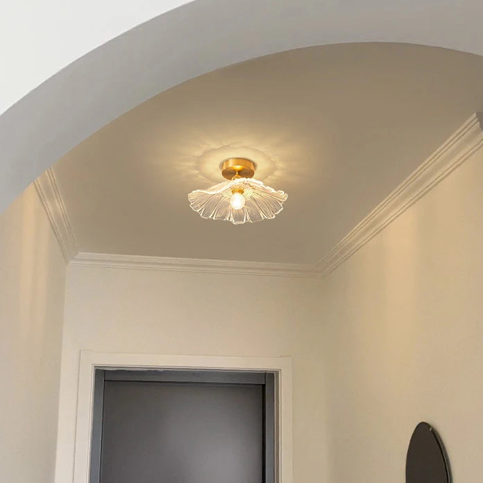 Salvi Nordic Flower Ceiling Light | Glass Flush Mount Fixture for Modern Interiors