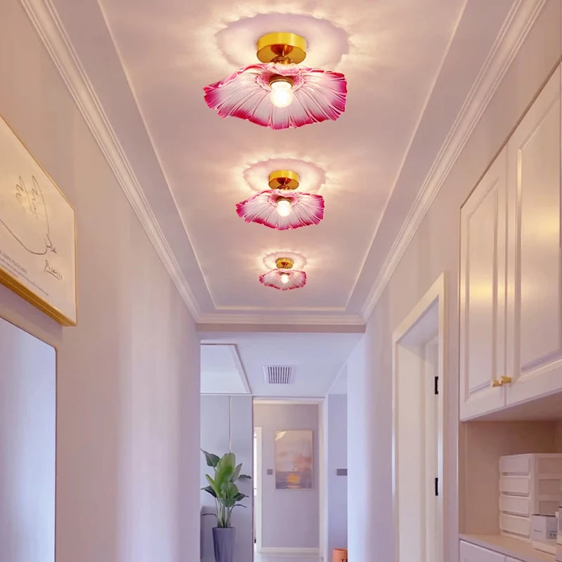 Salvi Nordic Flower Ceiling Light | Glass Flush Mount Fixture for Modern Interiors