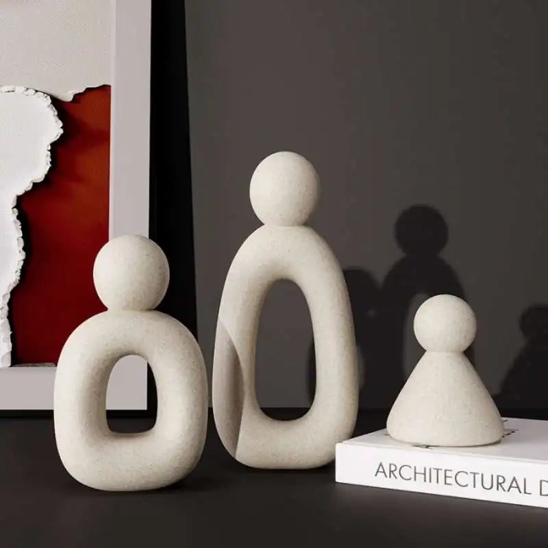 Seren Family Statue | Modern Hollow Sculpture for Home Decor, Nordic Style