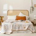 Serena Throw Blanket | 100% Cotton, Boho Mandala Design