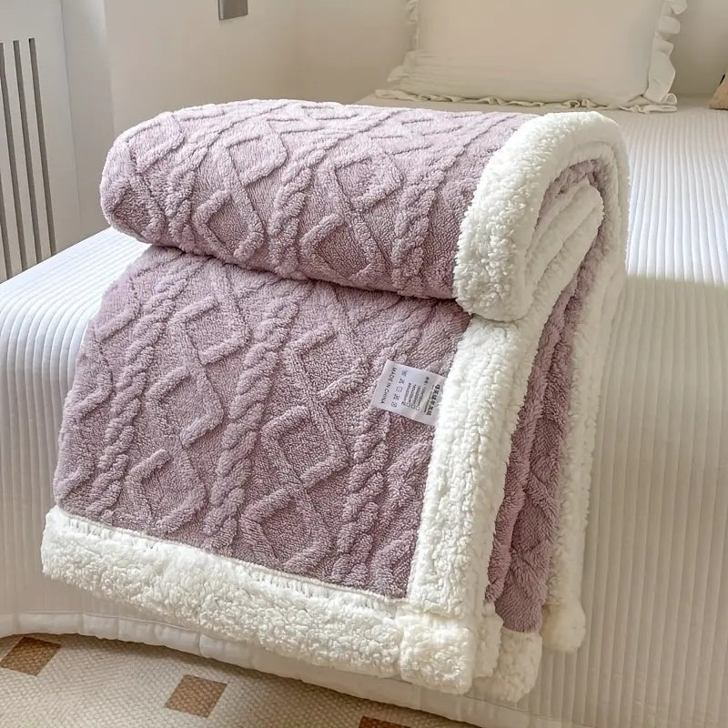 Sierra Sherpa Blanket | Reversible Brushed Fleece Cozy Throw