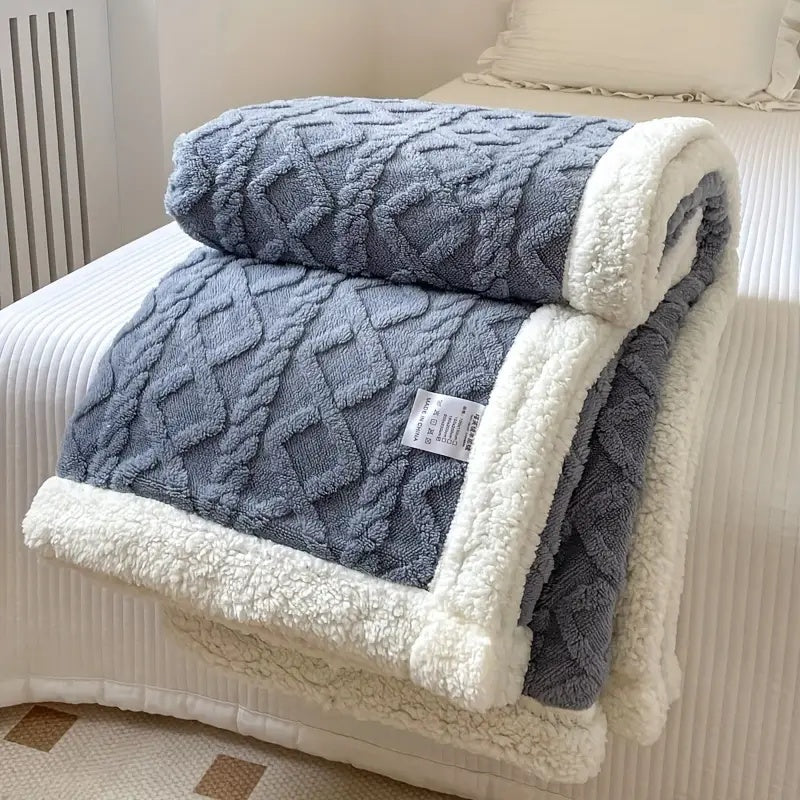Sierra Sherpa Blanket | Reversible Brushed Fleece Cozy Throw