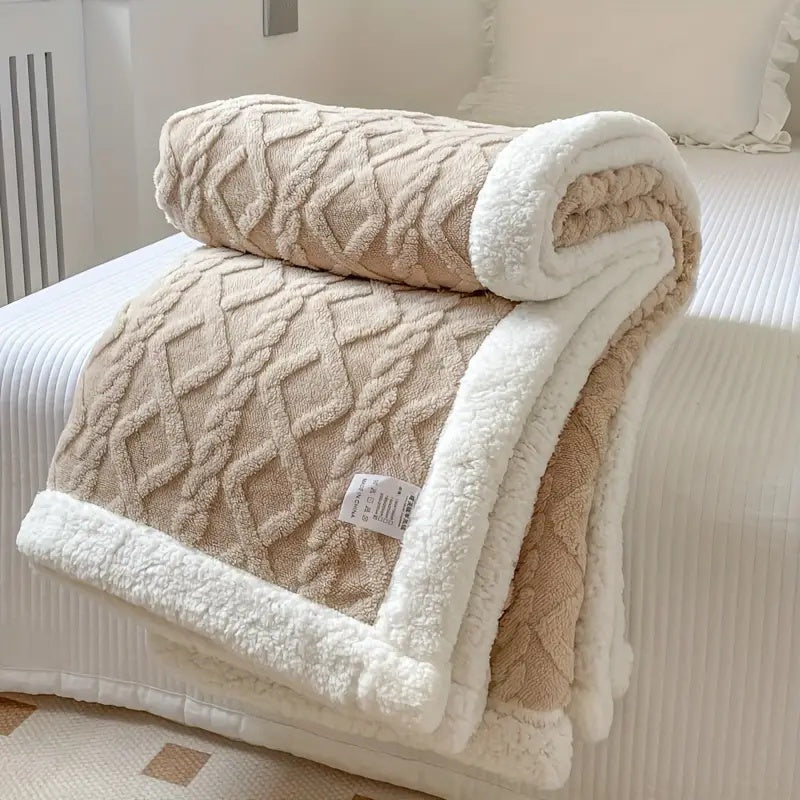Sierra Sherpa Blanket | Reversible Brushed Fleece Cozy Throw