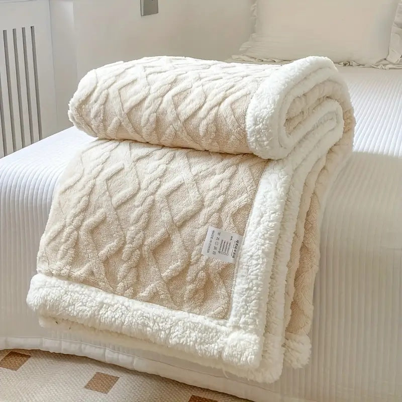 Sierra Sherpa Blanket | Reversible Brushed Fleece Cozy Throw
