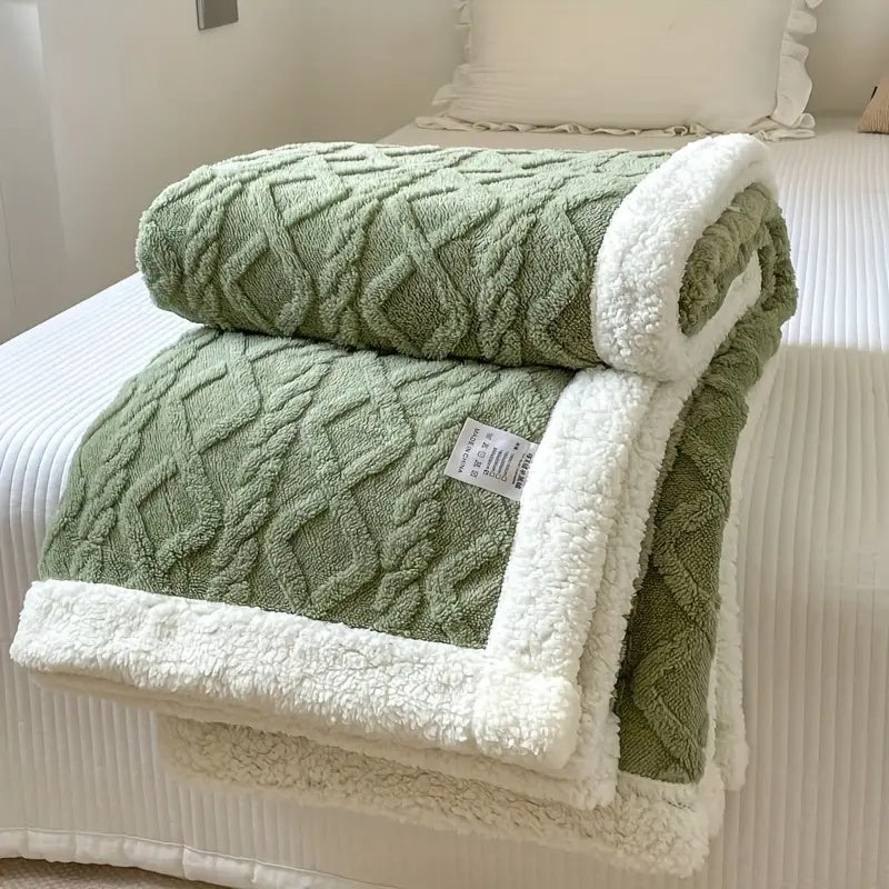Sierra Sherpa Blanket | Reversible Brushed Fleece Cozy Throw