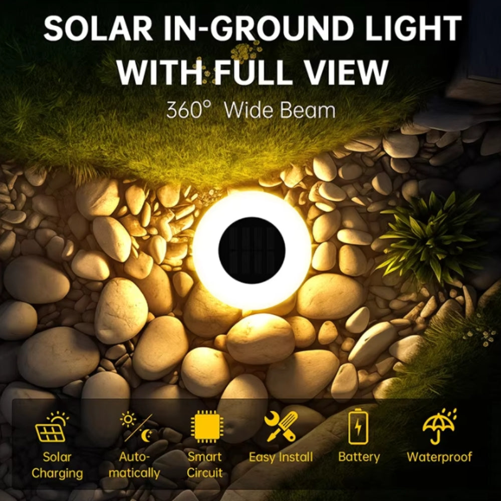 Solara Solar Pathway Lights | LED Outdoor, Weather Resistant, Dusk-to-Dawn, 4 Pack