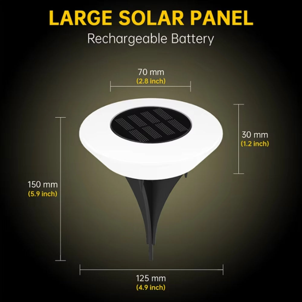 Solara Solar Pathway Lights | LED Outdoor, Weather Resistant, Dusk-to-Dawn, 4 Pack